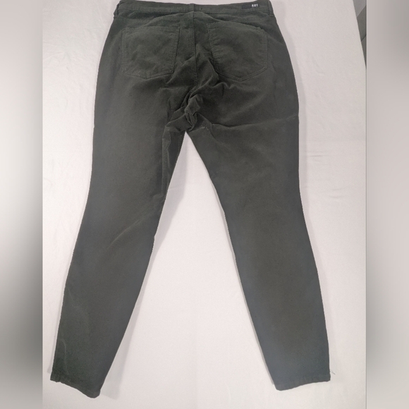 KUT FROM THE KLOTH High Rise Diana Fab Ab Skinny Green Corduroy Pant Size 16W - Picture 11 of 12
